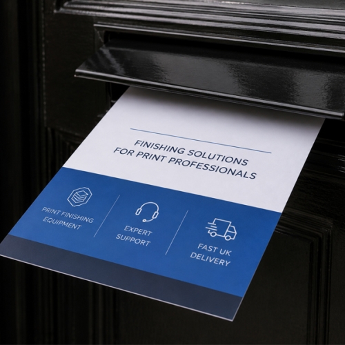a leaflet being pushed through a door