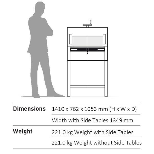 Official Dimensions of Ideal 4815 Guillotine