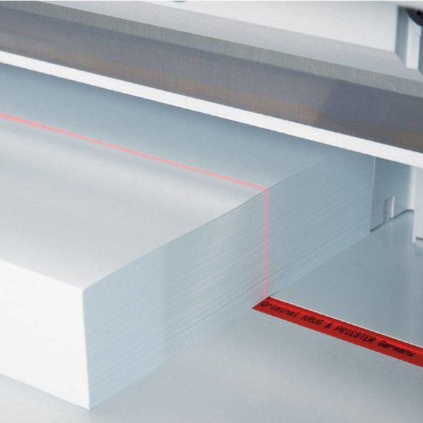 Red LED Cut Line Indication on Ideal 4850 Guillotine