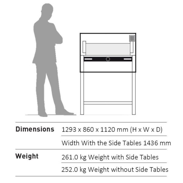 Official Dimensions of the Ideal 5255 Guillotine