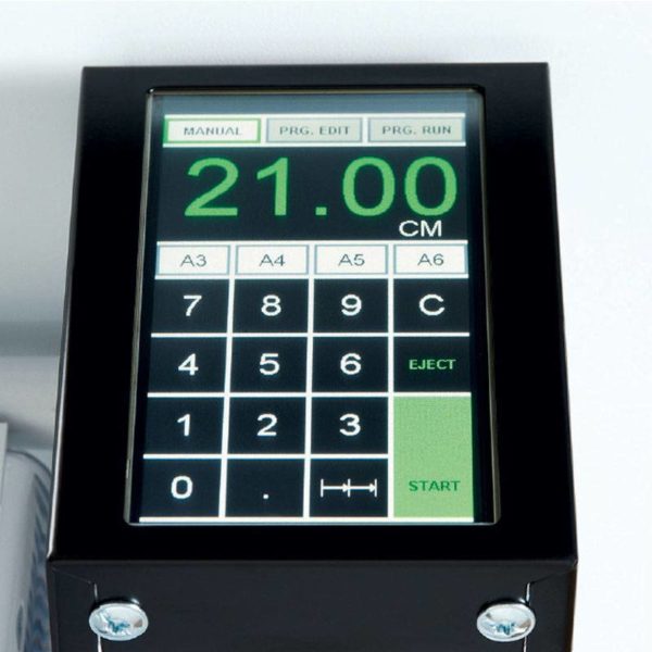 Touch Screen Control Panel on an Ideal 6655 Guillotine