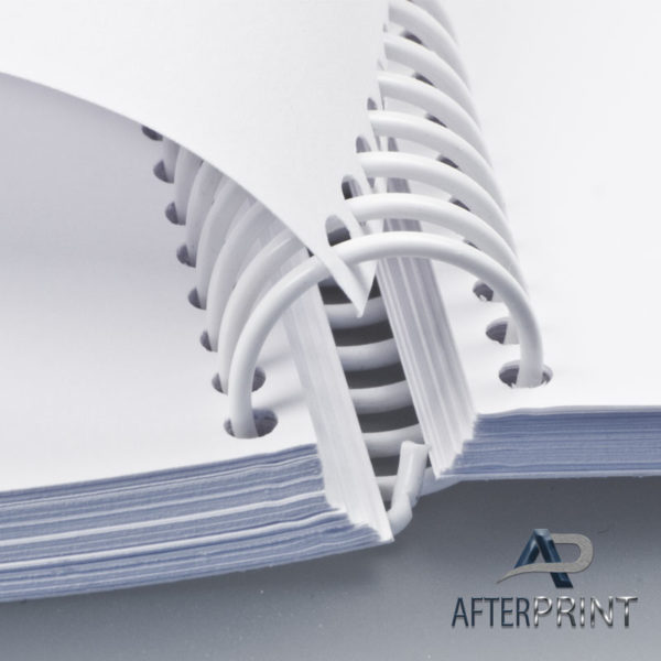 White Binding Coil on Book